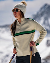 Load image into Gallery viewer, Women's Downhill Racer Ski Sweater - Ivory
