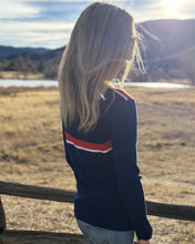 Load image into Gallery viewer, Delaine merino wool women's racer - navy