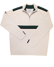 Load image into Gallery viewer, Ivory quarter zip merino wool ski sweater