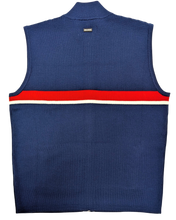 Load image into Gallery viewer, Merino wool ski vest showing back stripe detail