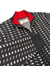 Load image into Gallery viewer, Men's full zip black and white ski sweater