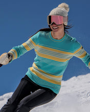Load image into Gallery viewer, Women's vintage merino wool ski sweater by Delaine