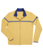 Load image into Gallery viewer, Delaine Vintage Full Zip Wool  Ski Sweater in Jacket-Style in Yellow
