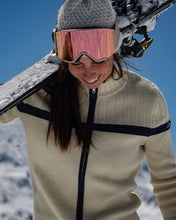 Load image into Gallery viewer, Women&#39;s classic merino wool apres ski sweater in ivory
