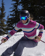 Load image into Gallery viewer, Delaine Women's Merino vintage Crew Wool Ski Sweater in Azalea