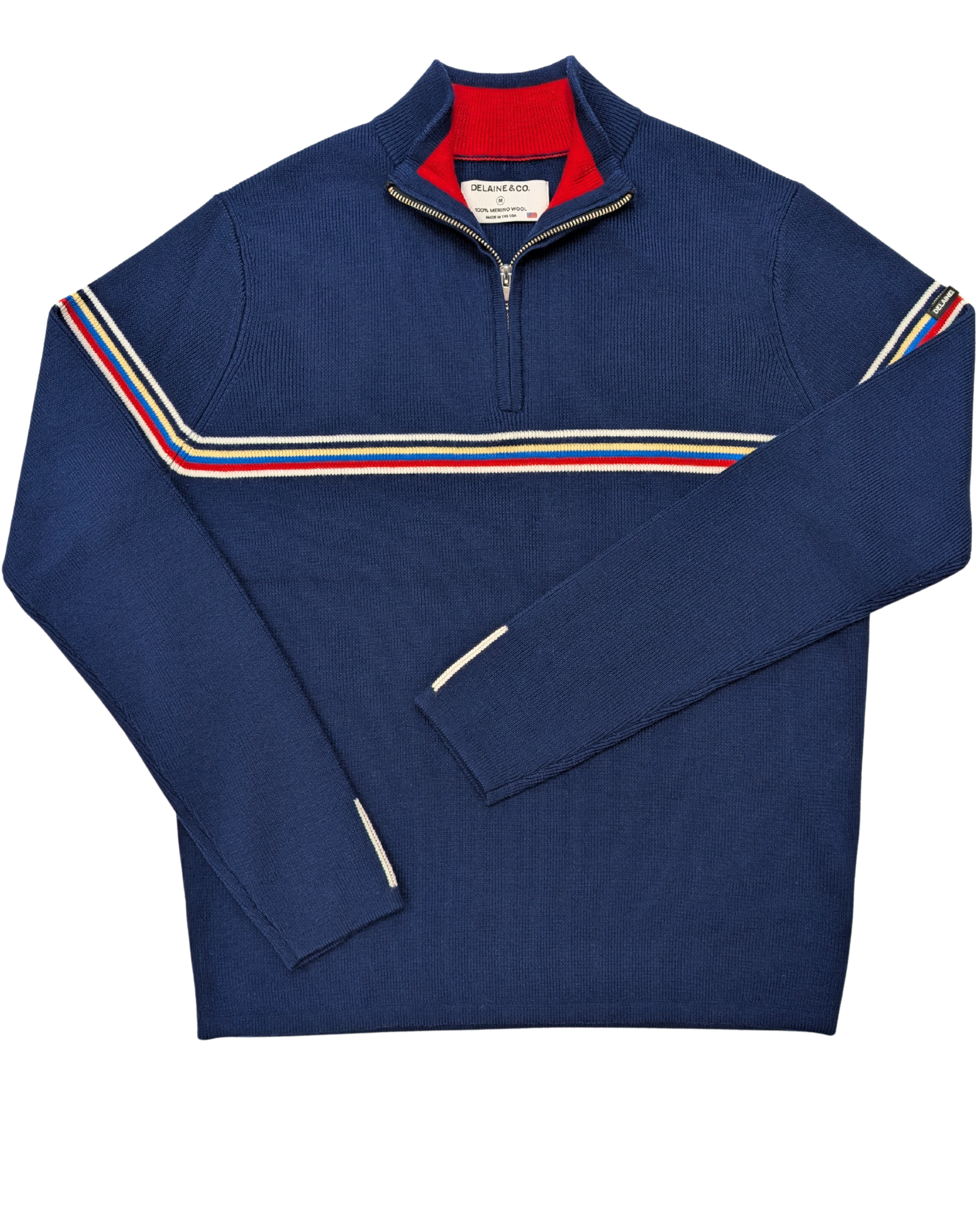 Men's Carver Ski Sweater- Navy Blue – Delaine & Co