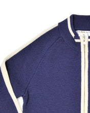 Load image into Gallery viewer, Women&#39;s Ski Sweater - Classic Navy Full Zip Cardigan
