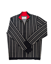 Load image into Gallery viewer, men&#39;s jacquard knit full zip ski sweater

