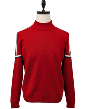 Load image into Gallery viewer, Men's red merino wool ski sweater
