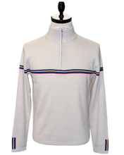 Load image into Gallery viewer, mens carver ivory color merino wool quarter zip ski sweater
