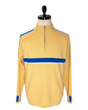 Load image into Gallery viewer, Front view of yellow Downhill Racer ski sweater
