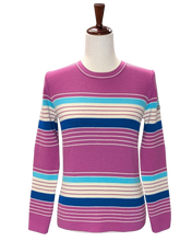 Load image into Gallery viewer, Women's striped merino wool ski sweater
