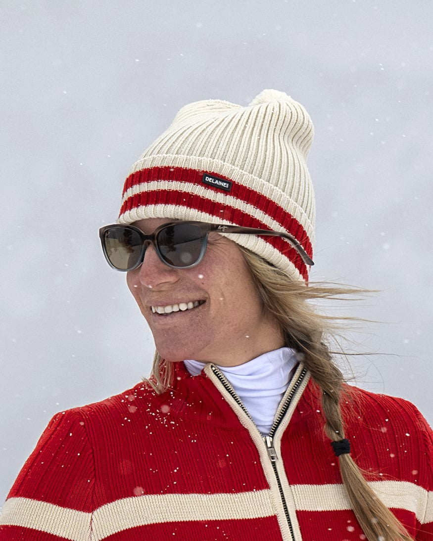 Delaine wool beanie ski hat
