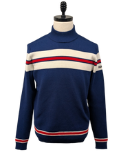 Load image into Gallery viewer, men's dark blue merino sweater
