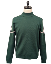 Load image into Gallery viewer, men's green merino wool ski sweater
