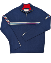Load image into Gallery viewer, Men's Carver Merino Wool Ski Sweater- Navy Blue
