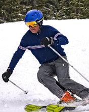 Load image into Gallery viewer, Men's Carver Merino Wool Ski Sweater- Navy Blue
