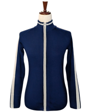 Load image into Gallery viewer, women's navy blue ski sweater
