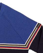 Load image into Gallery viewer, Men&#39;s Merino Wool Crew Neck Ski Sweater- Ultramarine and Midnight Blue
