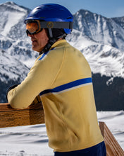 Load image into Gallery viewer, Men&#39;s yellow alpine men&#39;s merino wool ski sweater
