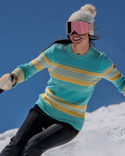 Load image into Gallery viewer, Women&#39;s vintage merino wool ski sweater by Delaine
